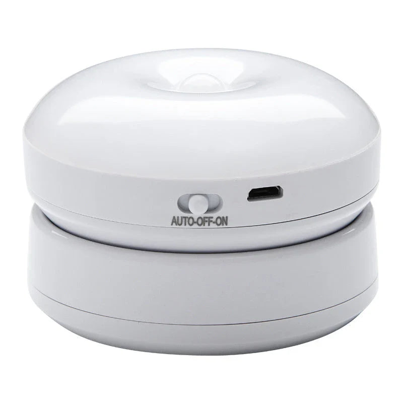 Motion-activated light with rotating design for customizable illumination in corridors, garages, and wardrobes