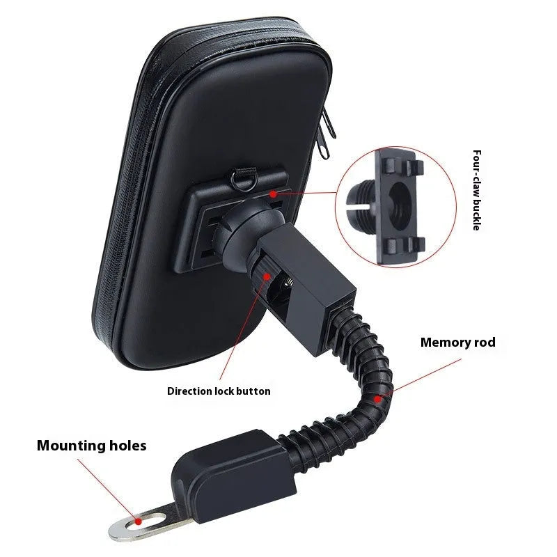 Universal plastic waterproof phone bag for motorcycle or bicycle, medium large XL sizes