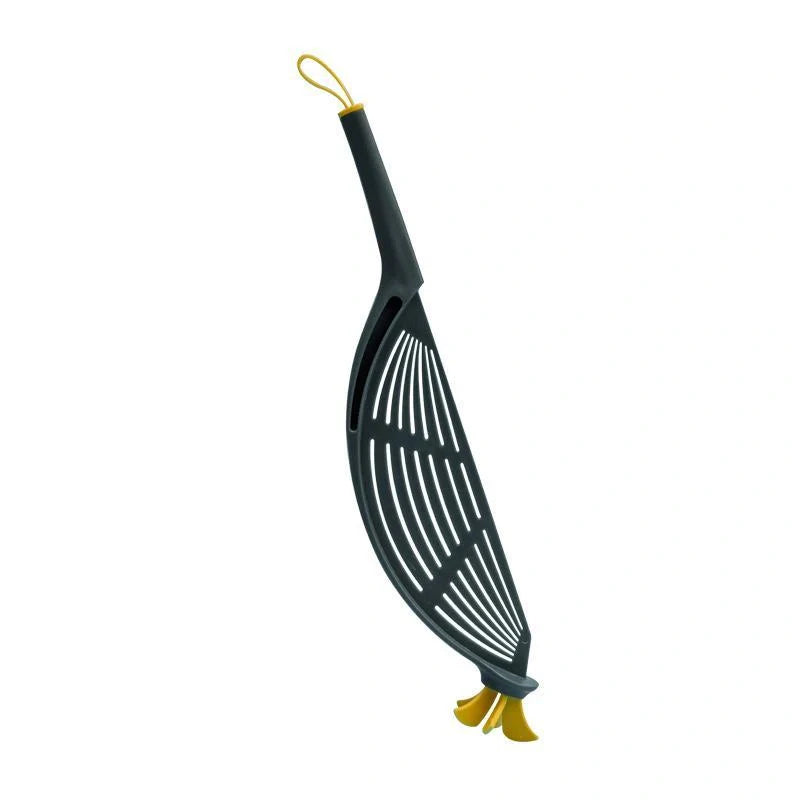 Multifunctional household colander in pink, beige, light blue, and navy blue for efficient draining and stirring