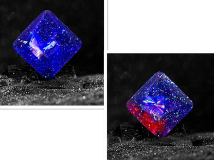 Resin rotating pocket flip toy, 4 x 4 x 1.3 cm quadrilateral desk toy in multiple colour options