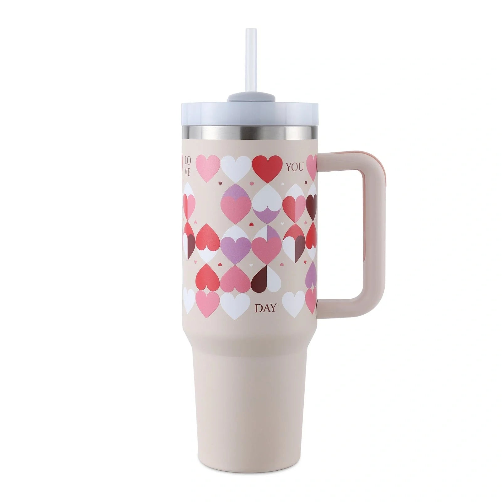 40oz stainless steel straw coffee mug with handle for travel, bisphenol A free, large capacity