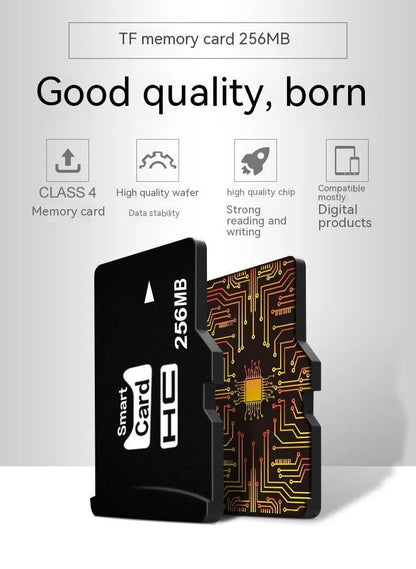 256MB TF series memory card measuring 11x15x1mm for MP3 MP4 mobile device storage