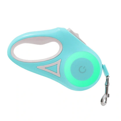 Retractable dog leash with automatic lock in Dream Purple, Sunshine Orange, and Mint Green