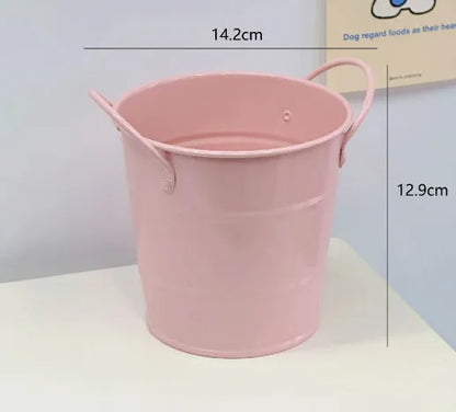 Round metal pen holder in multiple colours with 10cm diameter for student desk organisation