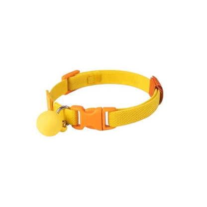 High elasticity polyester pet collar for small dogs in seven colours with 22-32cm adjustable range