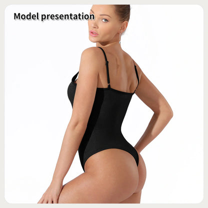 Chic and Comfortable Women's Bodysuit in Versatile Solid Colors: Black and Coffee