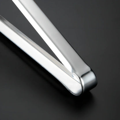 23cm stainless steel kitchen food tongs with secure grip mechanism for cooking