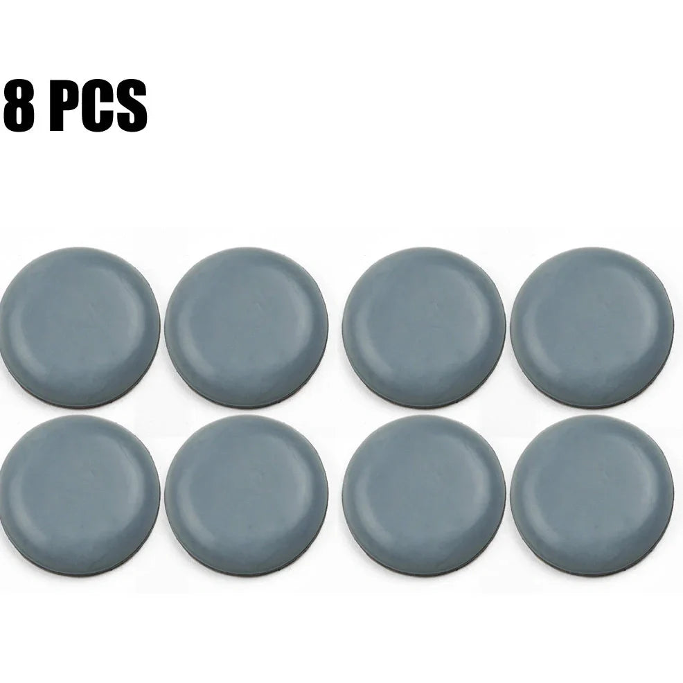 Blue-grey adhesive furniture slip pads measuring 22mm diameter for floor protection