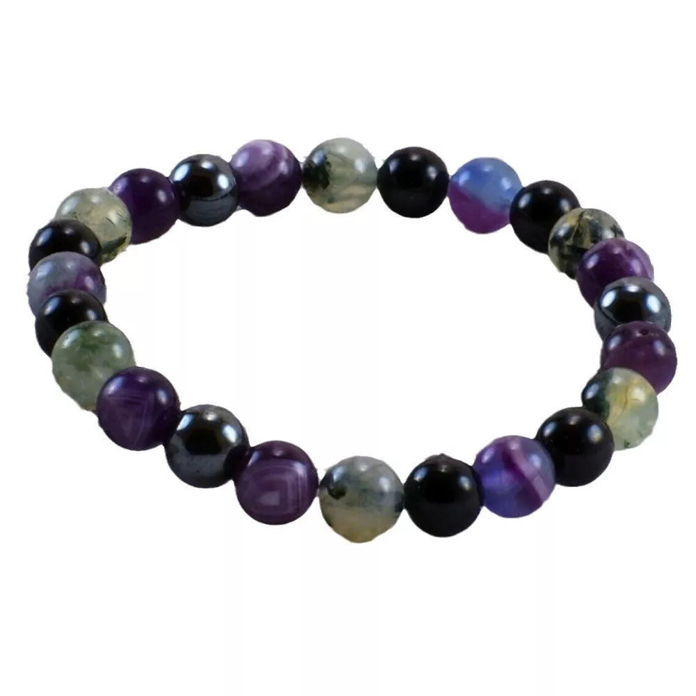 Rock Dark Style Natural Stone Bracelet with starry sky design