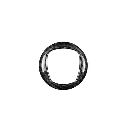 Real dry carbon fibre steering wheel decorative cover in black and red colour options.