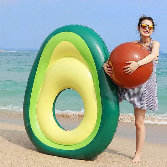 Giant avocado inflatable pool float for summer water fun