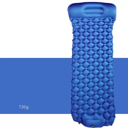 Automatic inflatable camping mat in various colors, compact and lightweight for outdoor adventures