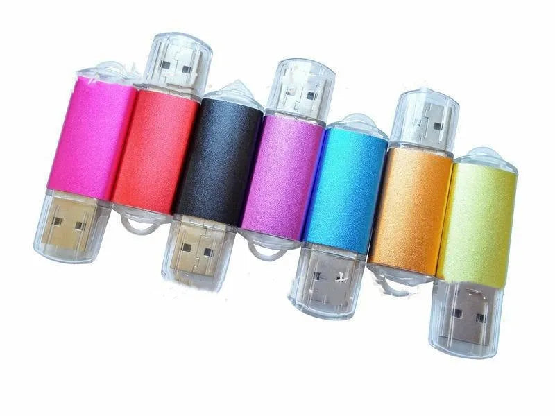 Software encryption lock C dongle USB key with metal shell in various colours showing 50mm length
