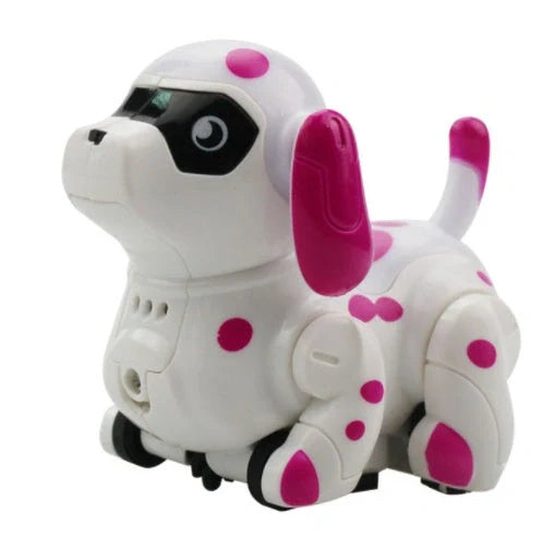 Interactive optical sensor pet toy robot following a black line on paper