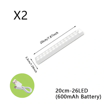 Stainless steel wireless LED motion sensor night light with magnetic wall mounting