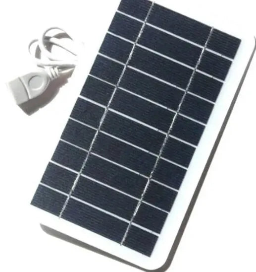 2W 5V portable solar panel charger measuring 157x94mm with USB cable