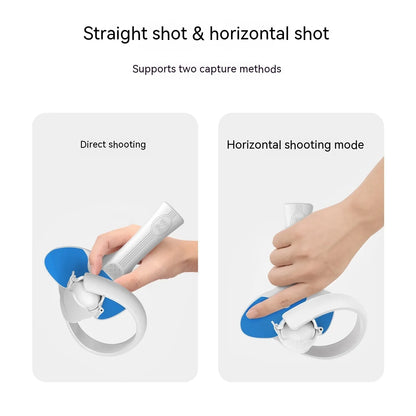 Red and blue plastic silicone handle grip accessory for PICO 4 VR controller