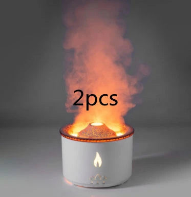 Ultrasonic Essential Oil Diffuser with mesmerizing flame-like lighting and jellyfish smoke ring effects, transforming your home ambiance