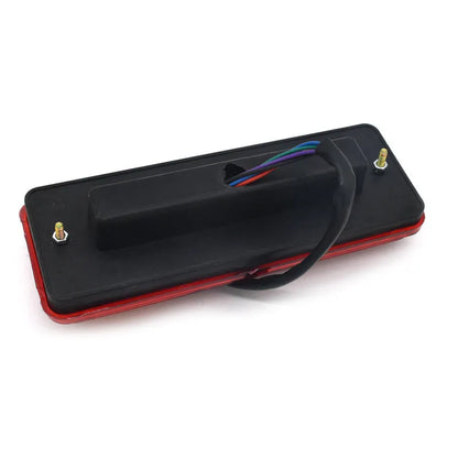 Black shell integrated electric tricycle taillight measuring 200mm by 70mm for 12V and 48-60V systems