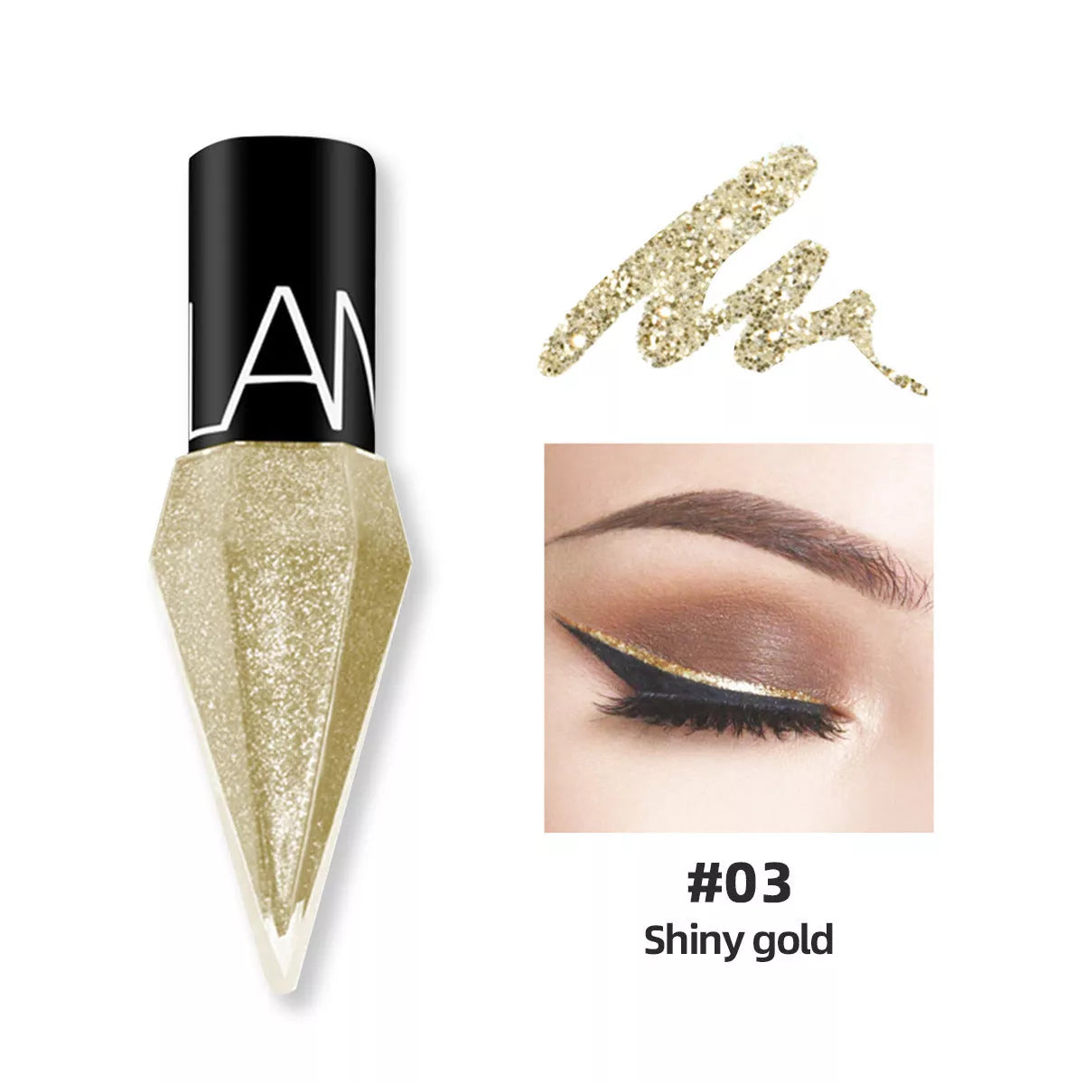 LOOKAVE Diamond Shiny Eyeliner in bulk, 25G, available in five spot colors