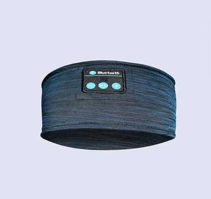Wireless eye mask Bluetooth headset running headscarf in pink with music label, head-mounted stereo design