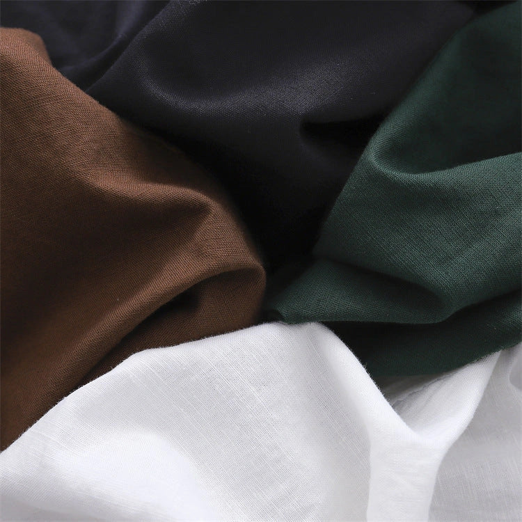 Women's Linen Cotton Bloomers in four colors – Dark Coffee, Dark Green, Plain White, Jet Black