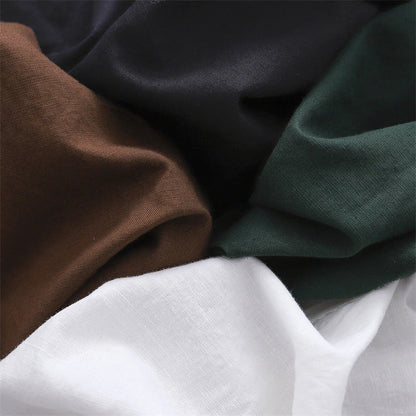 Women's Linen Cotton Bloomers in four colors – Dark Coffee, Dark Green, Plain White, Jet Black