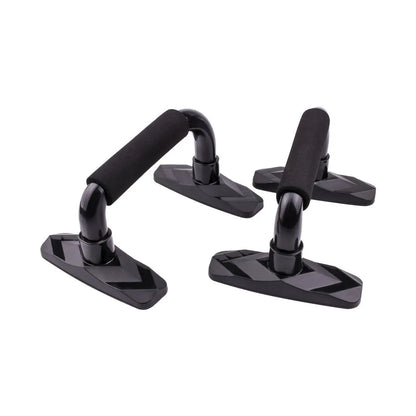 I-shaped push up bar with PP sponge grip in black, blue, grey, or red colours for arm and chest exercises