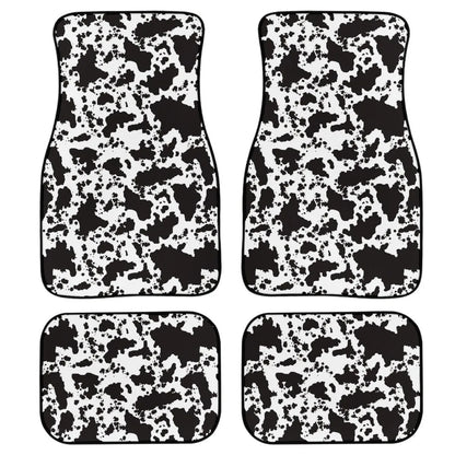 Printed rubber car foot mat set with 20mm thickness and waterproof lining in black