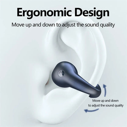 Wireless Bone Conduction Headphones with Bluetooth 5.3, Comfortable Ear Clips, and Deep Bass Audio Performance