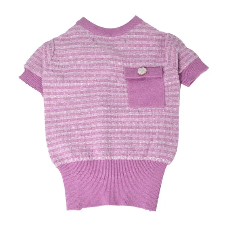 Classic style wool jumper for a Schnauzer dog, shown in size L for autumn and winter wear.