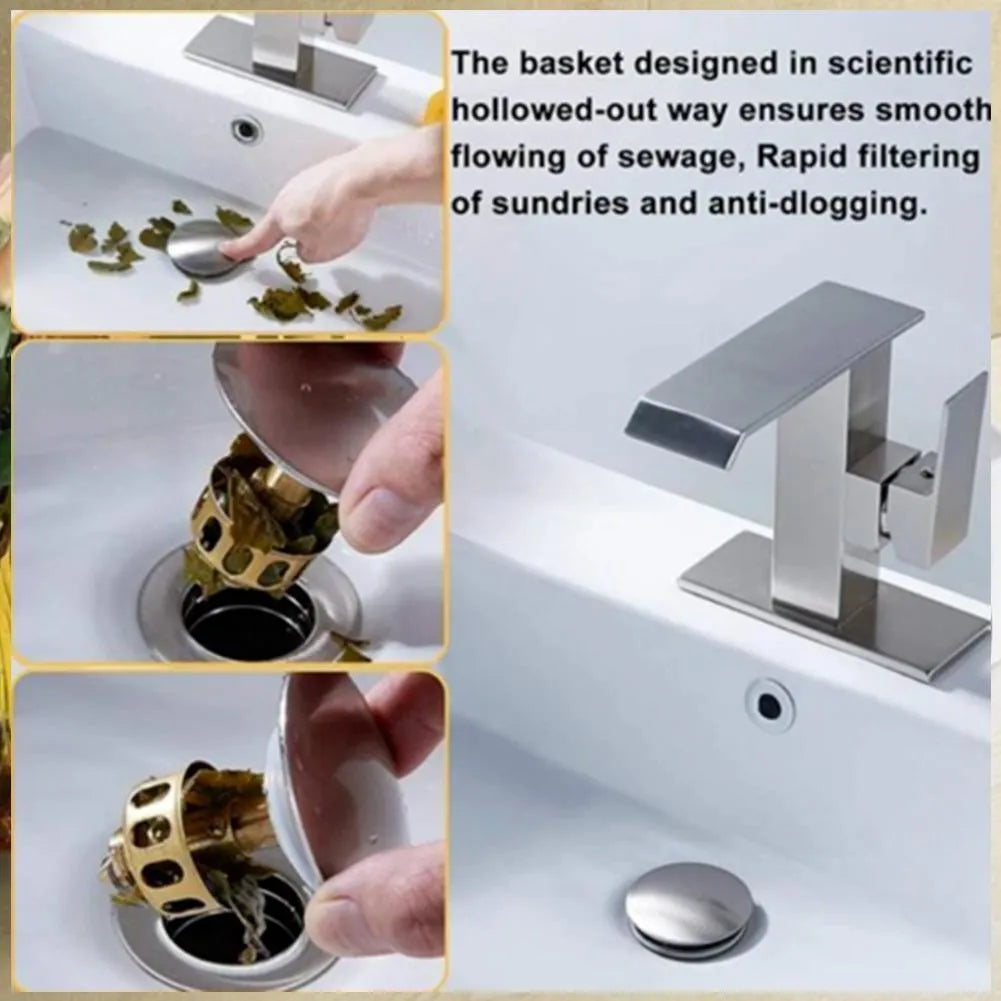 White copper bounce filter element for a single basin kitchen sink waste outlet.