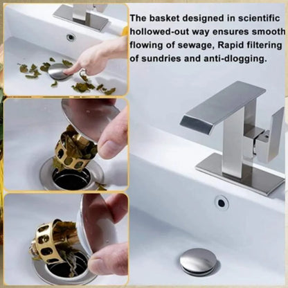White copper bounce filter element for a single basin kitchen sink waste outlet.