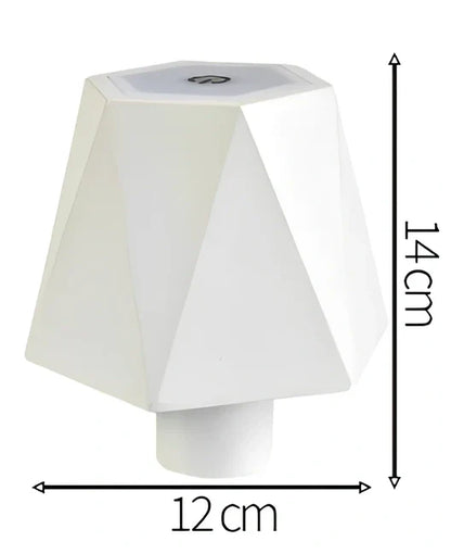 Wireless wine bottle lamp with USB charging cable in black aluminium finish showing LED illumination