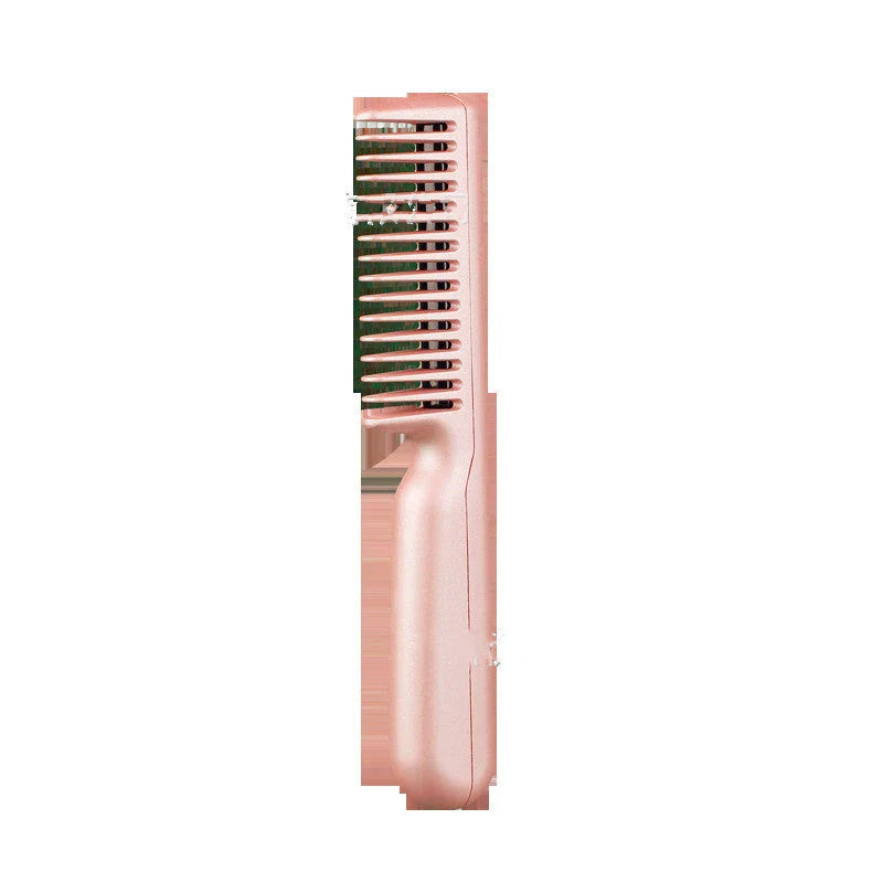 Wireless hair straightening comb with integrated styling features for salon-quality results at home
