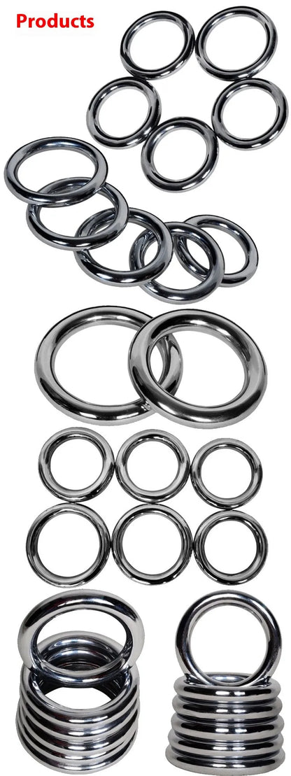Wing Chun carbon steel training ring showing three adjustable sizes for forearm strengthening exercises
