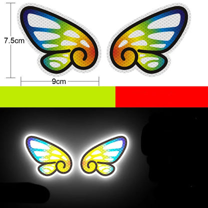 Reflective warning signs for automobiles and motorcycles with diamond film, 9cm by 5cm, in styles like Bucktooth melon seeds