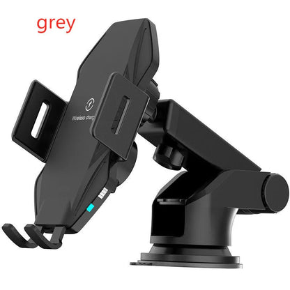 T3 touch-sensitive car wireless charger in matte black with large suction cup mount