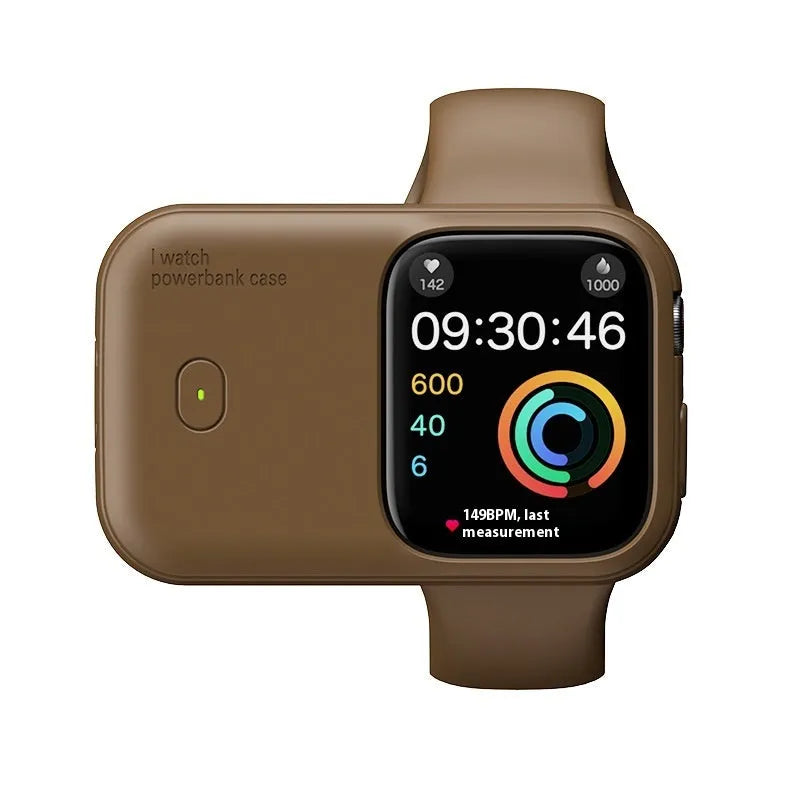 Apple Watch portable wireless charging case power bank with silicone protective sleeve
