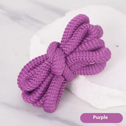 Round braided cotton shoelaces in multiple colours showing width and length options on a white background.