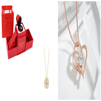 Elegant four-leaf clover necklace with magnetic and detachable design for versatile styling