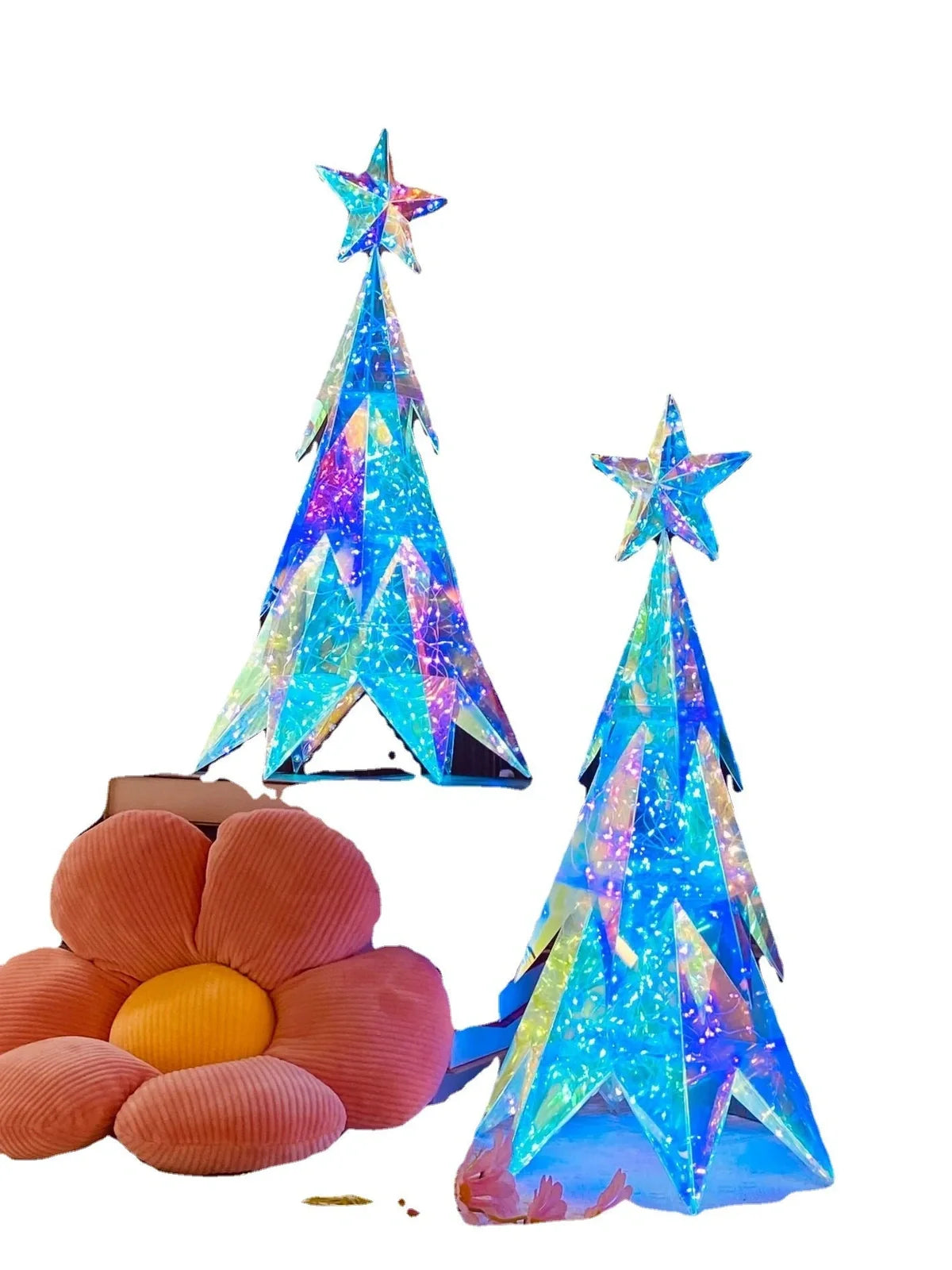 USB-powered Christmas decorations with magic glow bear and tree designs on dark background