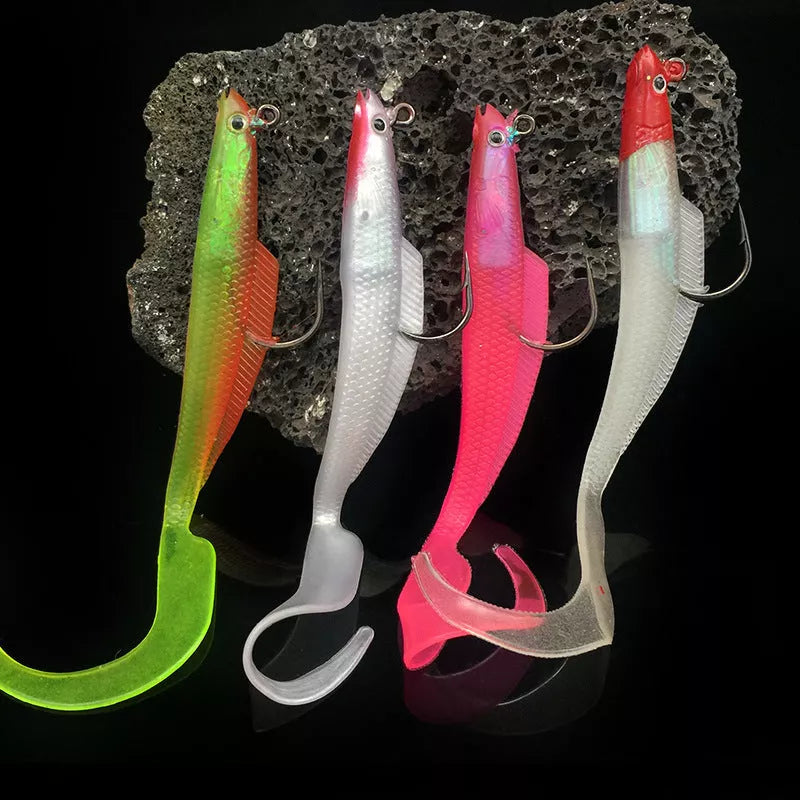 Creative Simulation Long Lead Soft Fishing Lure in various colors for realistic bait imitation