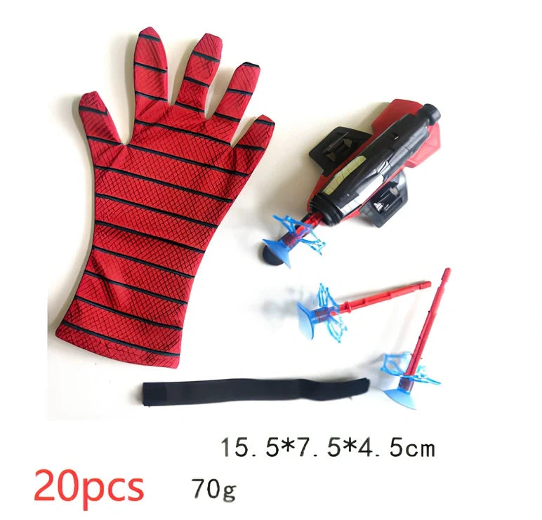 Green Spider Launcher wrist toy with transmitter and suction gloves on adjustable strap