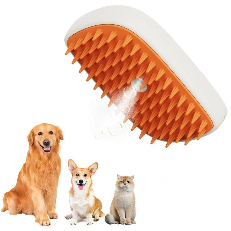 Hhomeenjoy Rechargeable Cat Steam Brush for Gentle Pet Grooming