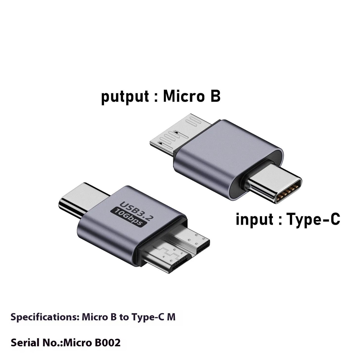 Micro USB to USB-C and USB-A adapter converter for data transfer and charging devices