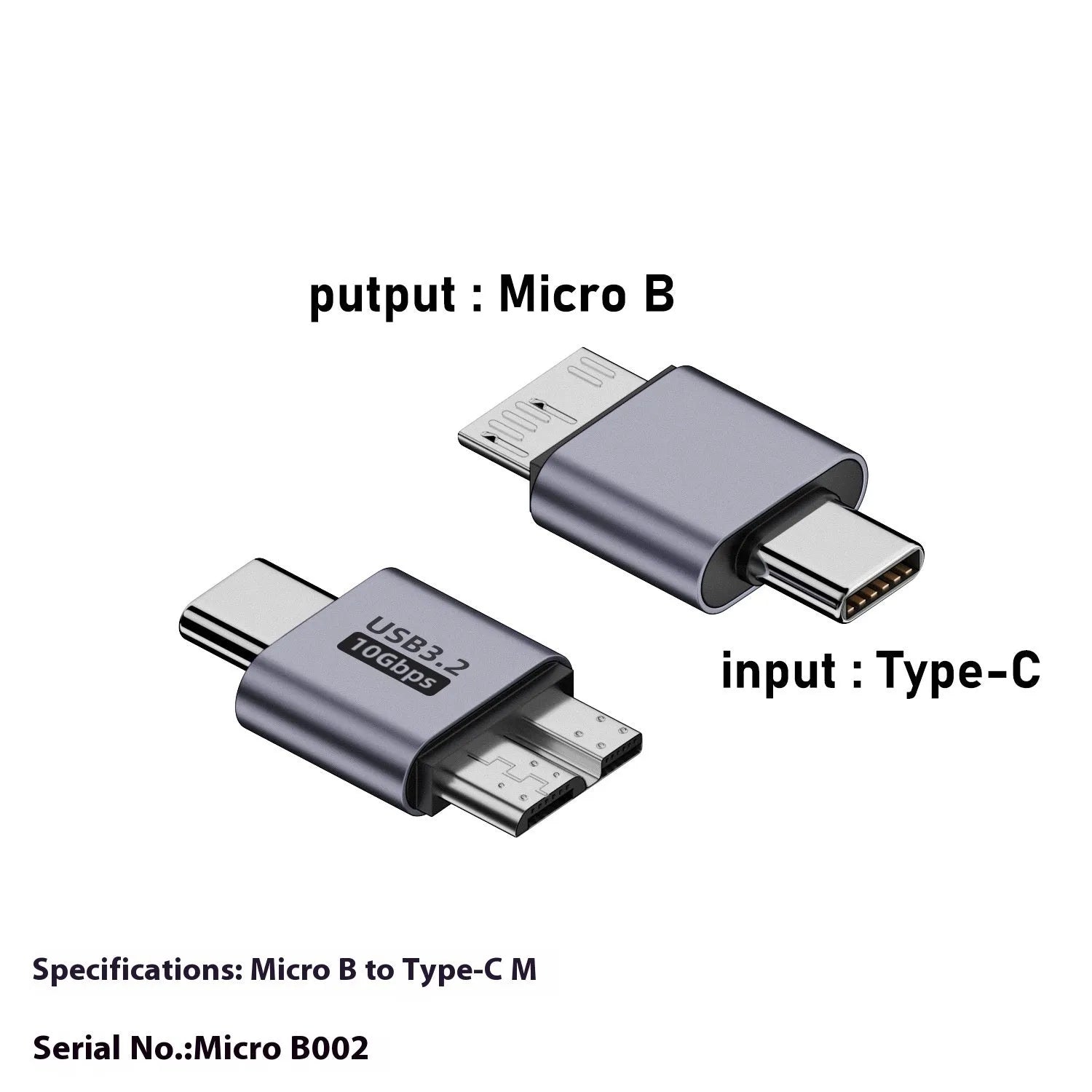 Micro USB to USB-C and USB-A adapter converter for data transfer and charging devices