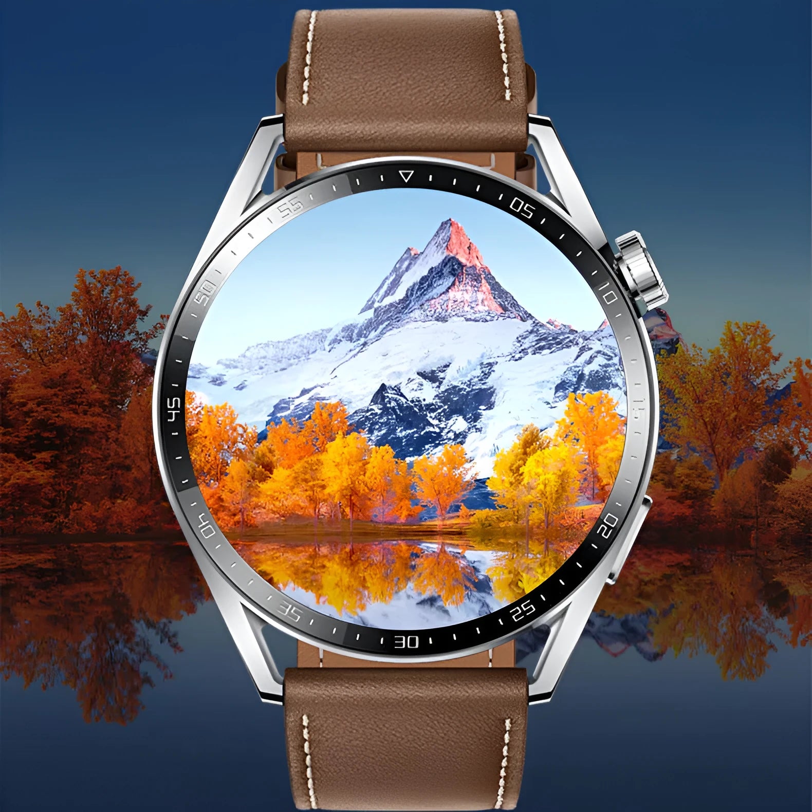 Black GS3 Max smartwatch with a 1.35-inch screen on a silicone wristband, showing health metrics and call interface.