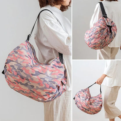 Foldable Large-Capacity Tote Bag with Extended Storage Space, Made of Durable 210D Oxford Cloth in Various Colors