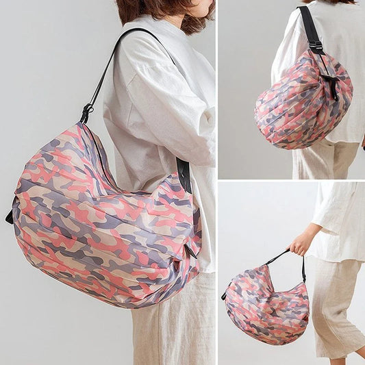Foldable Large-Capacity Tote Bag with Extended Storage Space, Made of Durable 210D Oxford Cloth in Various Colors